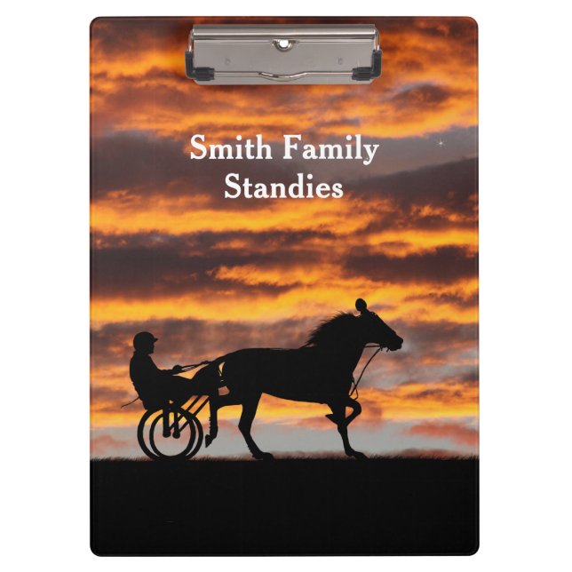 Standardbred Trotting Racehorse Clipboard (Front)