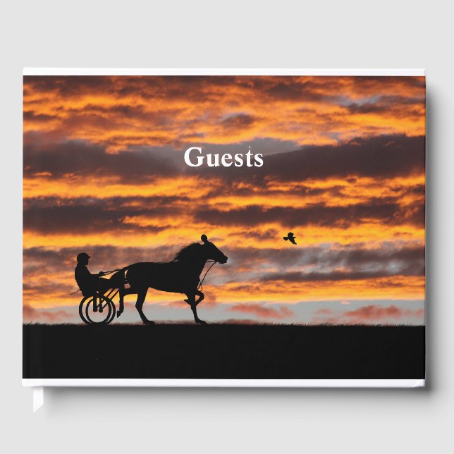 Standardbred Trotting Racehorse Guest Book (Front)