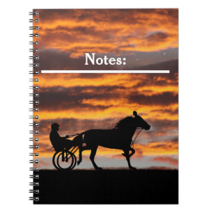 Standardbred Trotting Racehorse Spiral Notebook