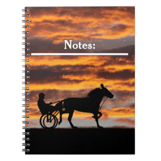 Standardbred Trotting Racehorse Spiral Notebook