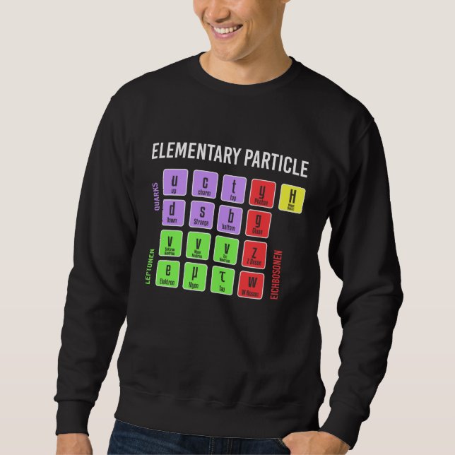 Standart Model of Elementary Particles Physics Sweatshirt (Front)