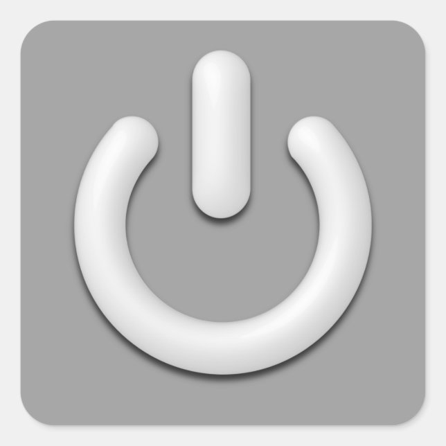 Standby Symbol Square Sticker (Front)