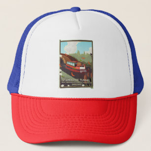 Standedge tunnel UK canal travel poster landscape. Trucker Hat