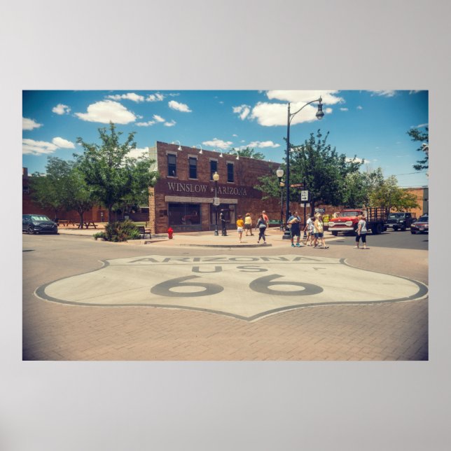 Standin' on a Corner in Winslow Arizona Poster (Front)