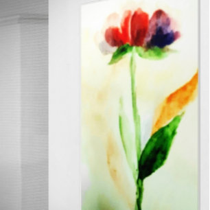 Standing Alone and Beautiful Ombre Violet Flower Poster