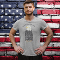 Standing Bald Eagle Illustration Custom Message