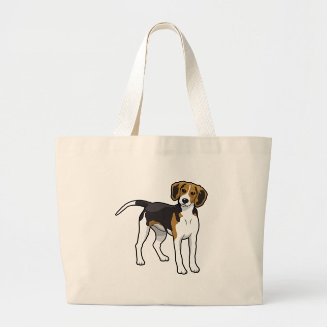 Standing Beagle Large Tote Bag (Front)
