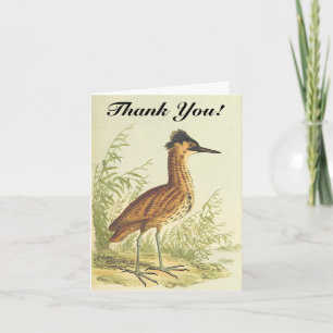 Standing Bird, Vintage Look, "Thank You!" Postcard