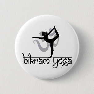 Standing Bow Pulling Pose Bikram Yoga 6 Cm Round Badge