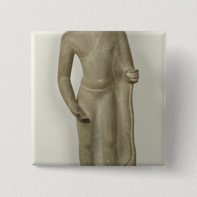 Standing Buddha 15 Cm Square Badge (Front)
