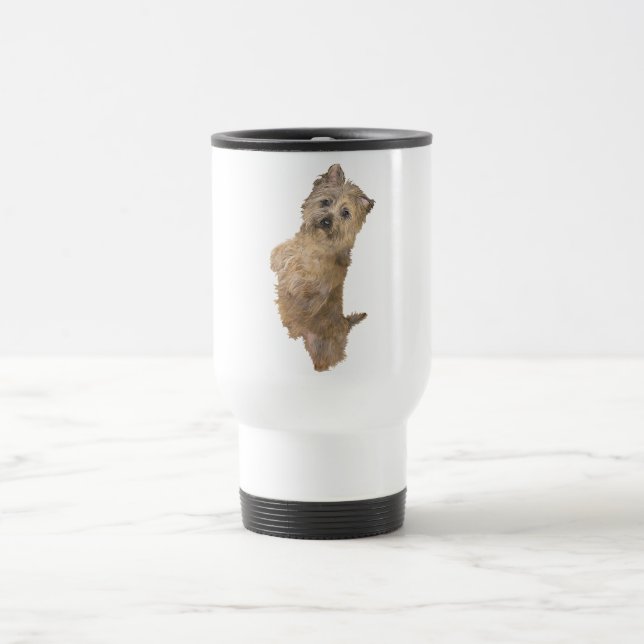 Standing Cairn Terrier Travel Mug (Center)