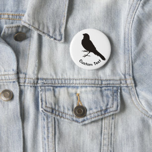 Standing Canary Bird 6 Cm Round Badge