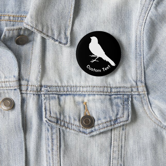 Standing Canary Bird 6 Cm Round Badge (In Situ)