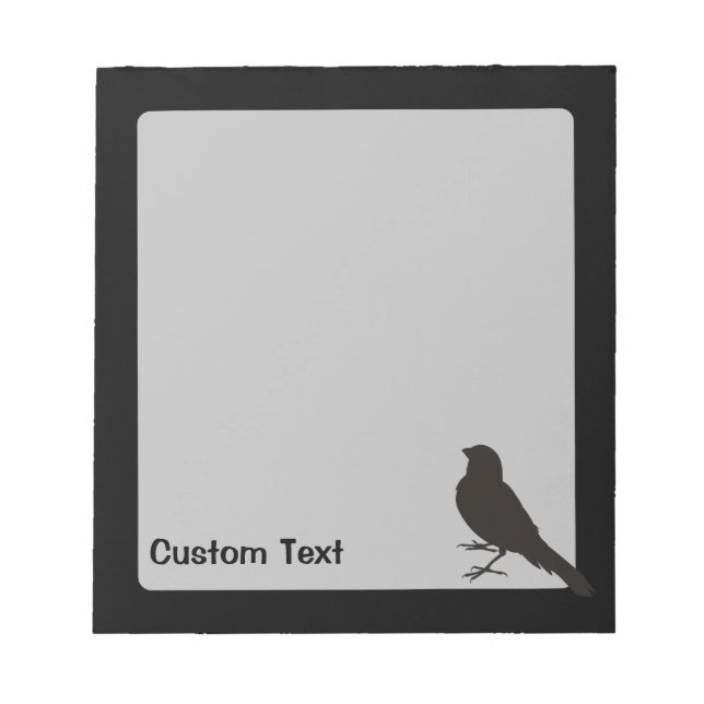 Standing Canary Bird Notepad (Front)