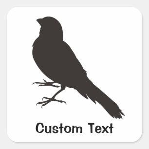 Standing Canary Bird Square Sticker