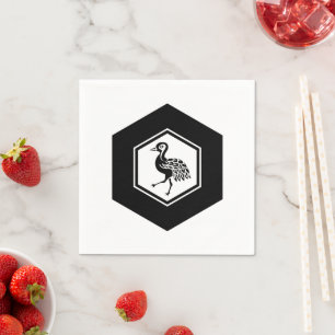 Standing Crane in Tortoiseshell Napkin