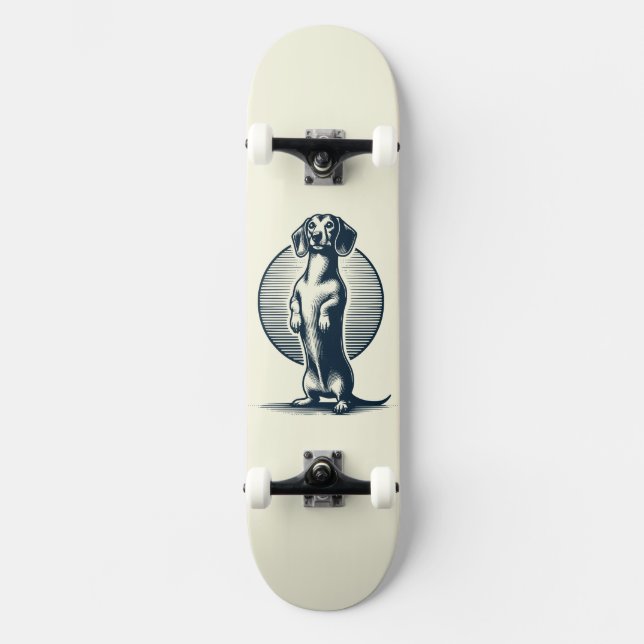Standing Dachshund  Skateboard (Front)