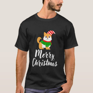 Standing Disguised Christmas Cat Present Men Women T-Shirt