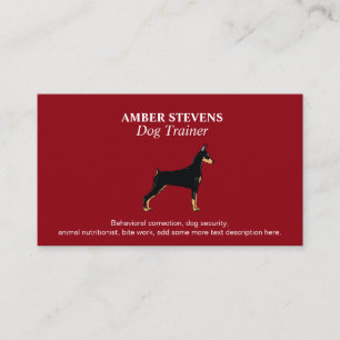 Standing Dog Animal Care Services and Training Business Card