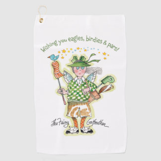 Standing Fairy Golfmother in green Golf Towel