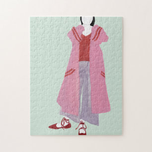 Standing Fashion Figure - Oversized Jacket Jigsaw Puzzle