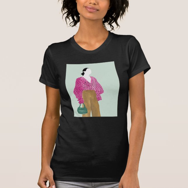 Standing Fashion Figure - Polka Dot Top (Front)