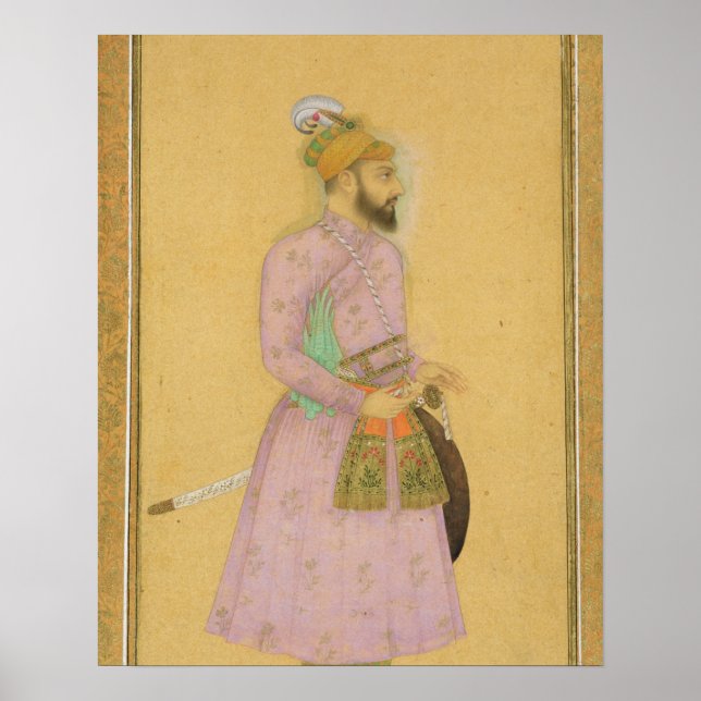 Standing figure of a Mughal prince, from the Small Poster (Front)