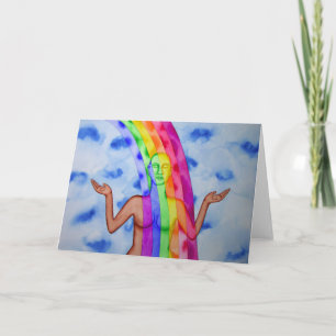 Standing in the healing light of God Card