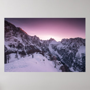 Standing in winter wonderland poster