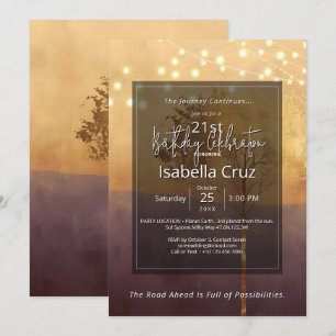 Standing Light Minimal Design Invitation