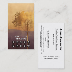 Standing Light Tree Minimal Design Business Card