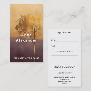 Standing Light   Tree Minimal Design  Business Card