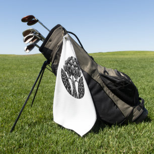 Standing Lotus flower Golf Towel