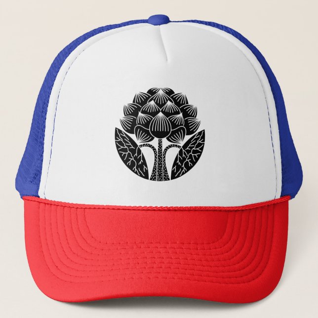 Standing Lotus flower Trucker Hat (Front)