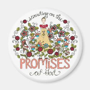 Standing on God's Promises Round Magnet