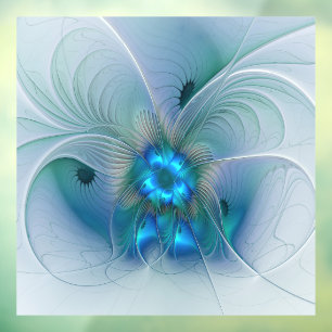 Standing Ovations, Abstract Blue Turquoise Fractal