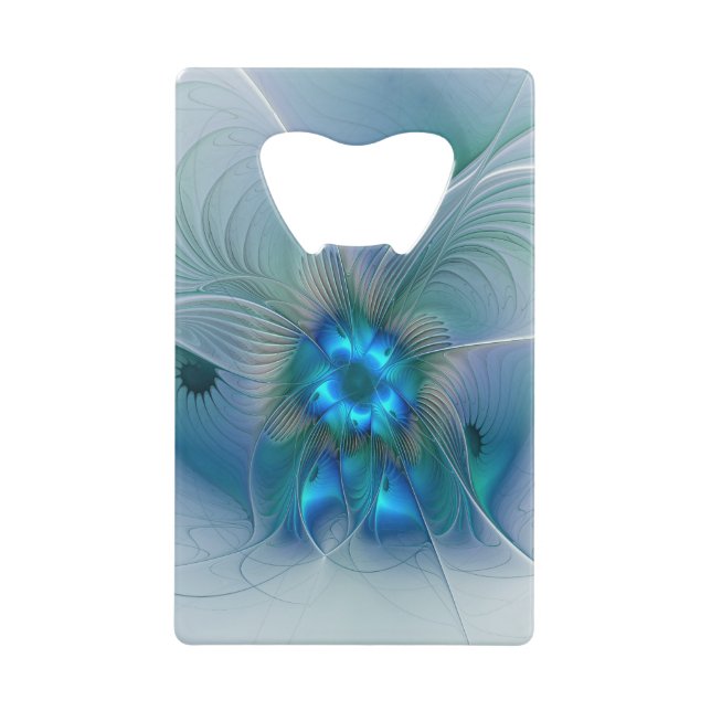 Standing Ovations, Abstract Blue Turquoise Fractal (Front)