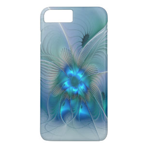 Standing Ovations, Abstract Blue Turquoise Fractal Case-Mate iPhone Case