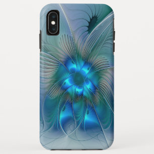 Standing Ovations, Abstract Blue Turquoise Fractal Case-Mate iPhone Case