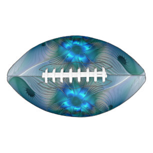 Standing Ovations, Abstract Blue Turquoise Fractal Football