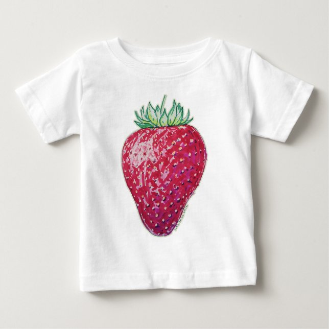 Standing Strawberry Baby T-Shirt (Front)