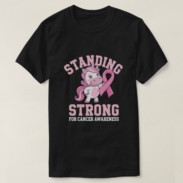 standing strong for cancer awareness tshirt design (Design Front)