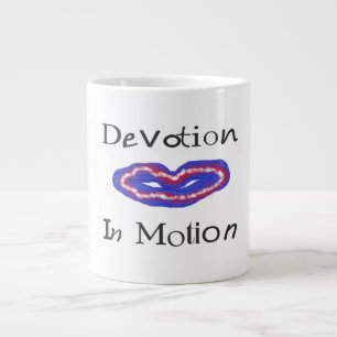Standing strong message with patterns large coffee mug