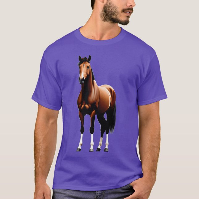 Standing Warmblood Horse gift T-Shirt (Front)