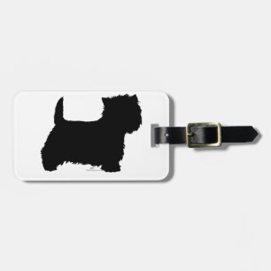 Standing Westie Silhouette Luggage Tag