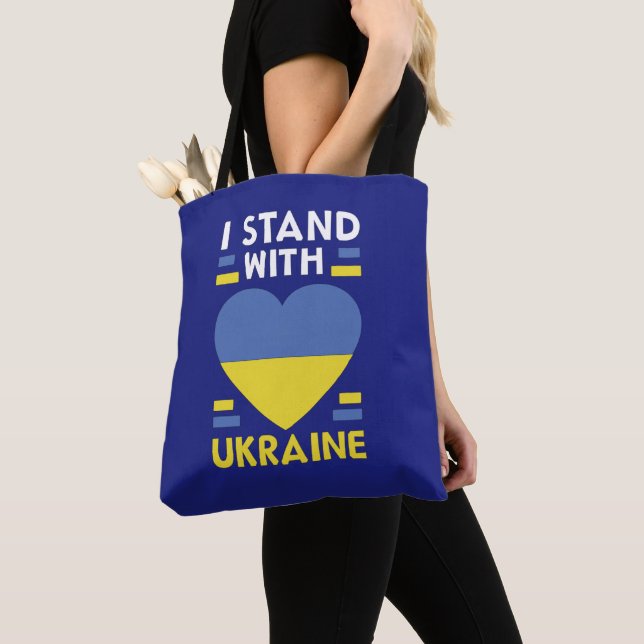 STANDING WITH UKRAINE Tote Bag (Close Up)