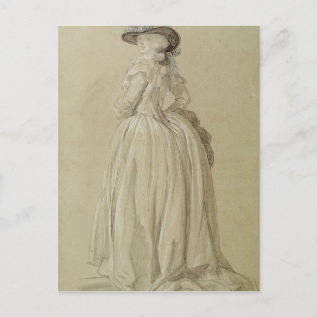 Standing Young Woman Postcard (Front)