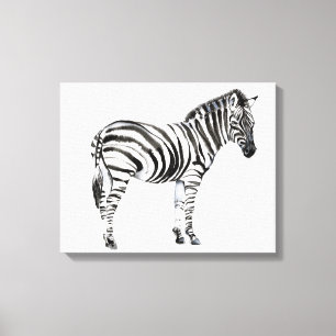 Standing Zebra Canvas Print