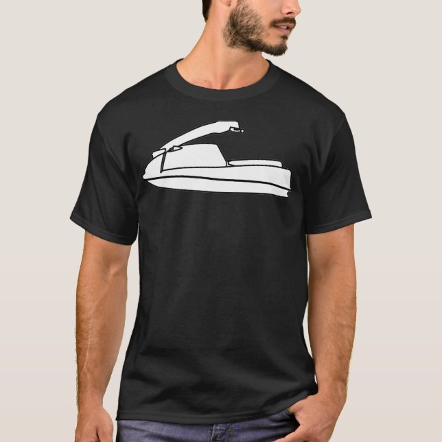 Standup Jet Ski Retro JS 550 Silhouette  T-Shirt (Front)