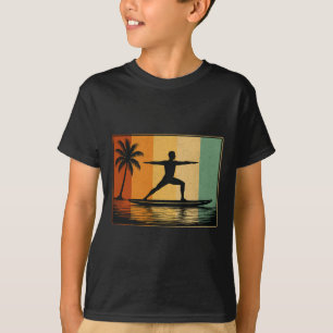 Standup Paddle Board Yoga For Men Vintage Surfing  T-Shirt